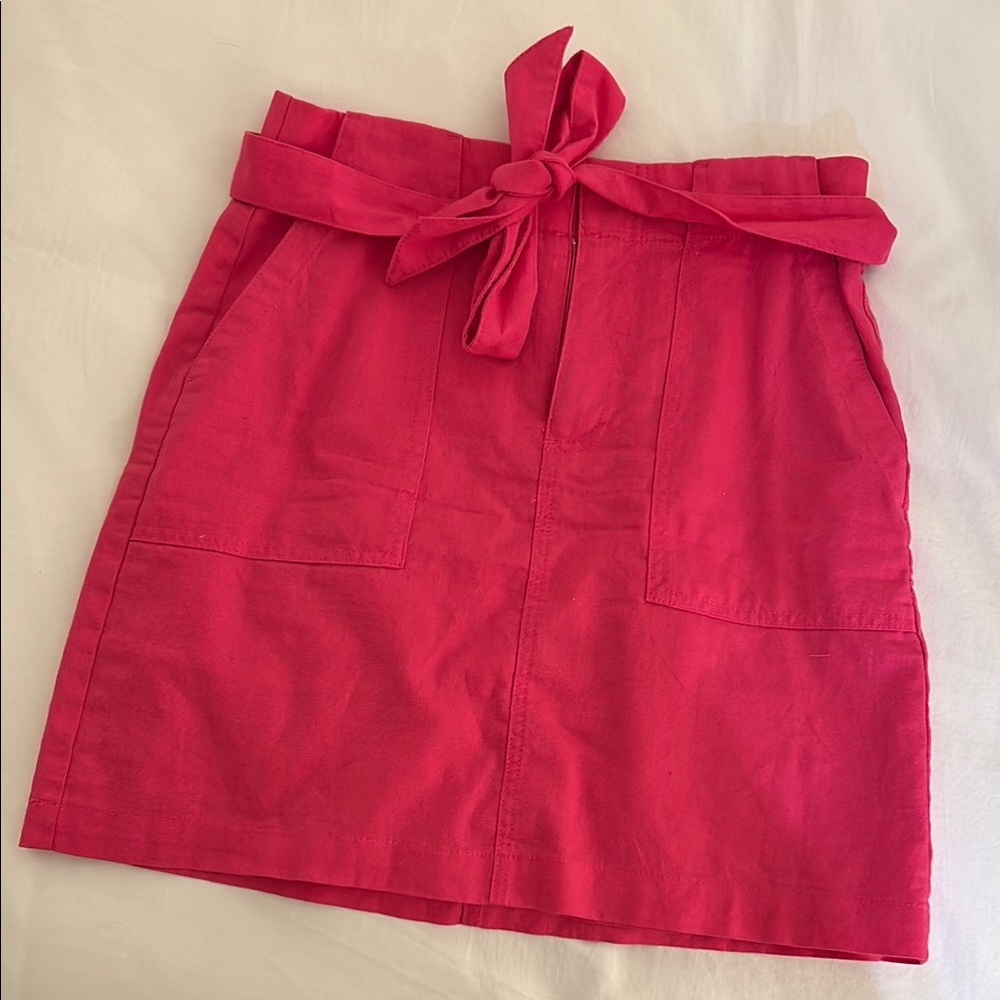 J. Crew Pink Skirt with Bow Detail